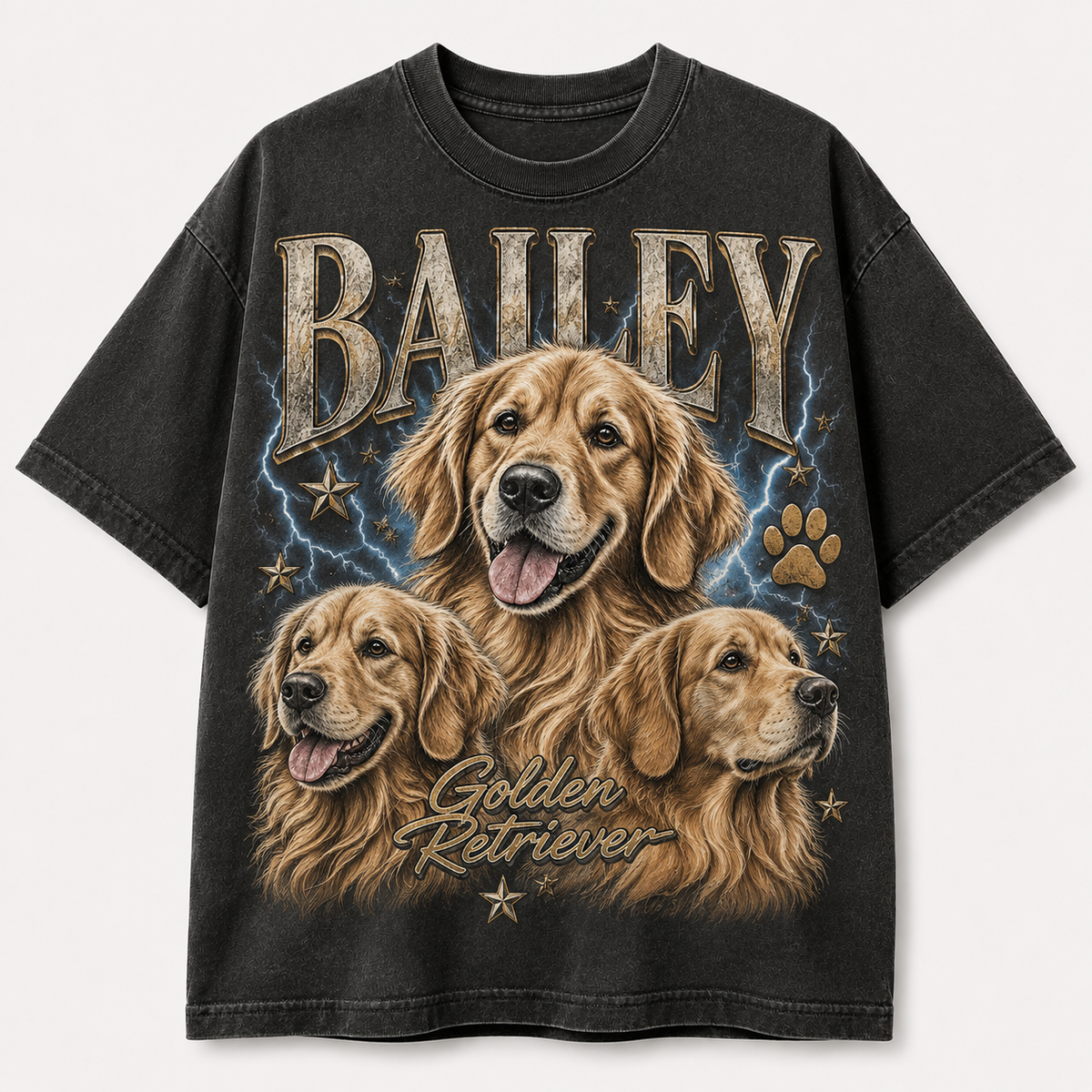 Style 3 90s Retro Bootleg custom pet T-shirt example