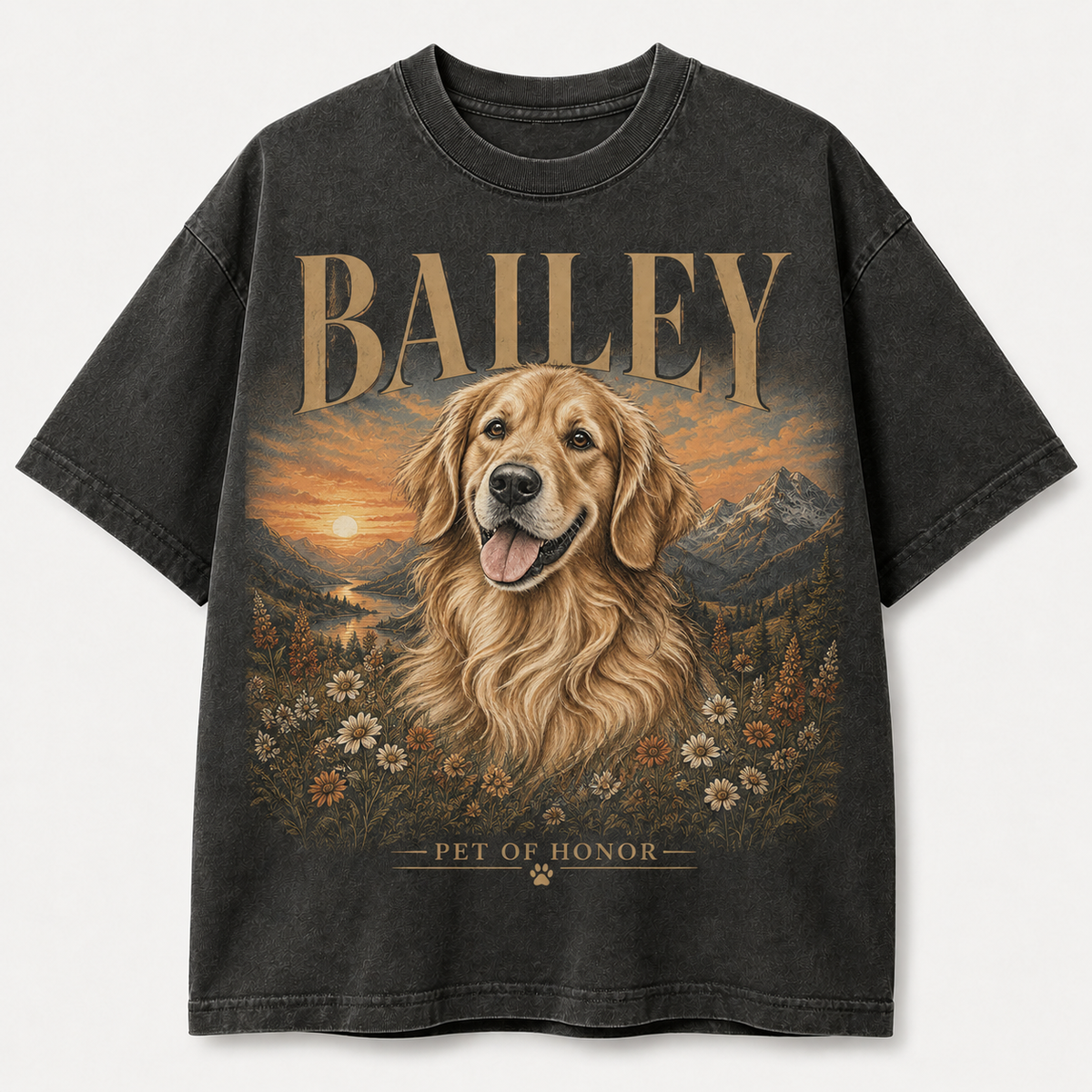 Style 5 Artistic Scene custom pet T-shirt example