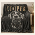 PET OF HONOR custom pet portrait blanket main lifestyle image