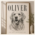 PET OF HONOR custom framed pet portrait main lifestyle image