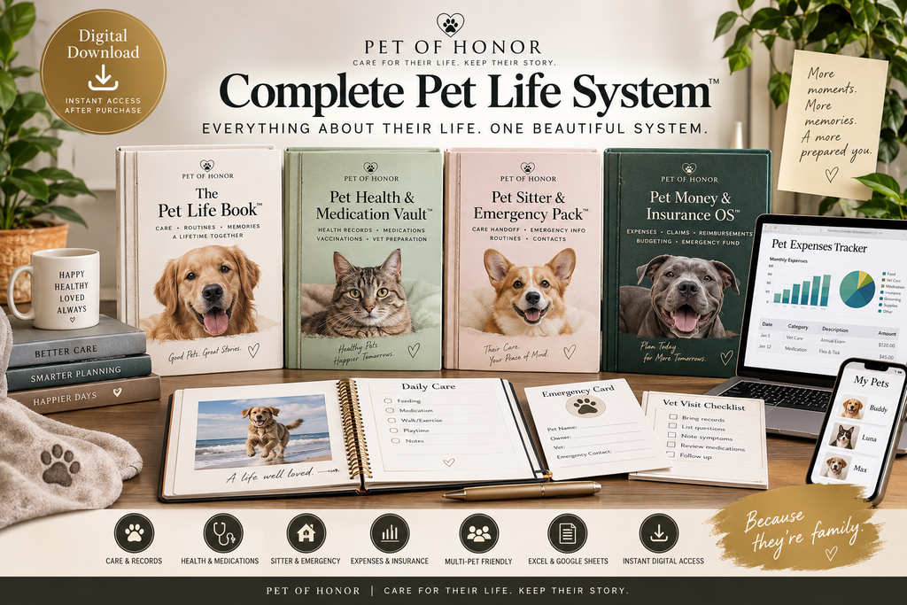 Complete Pet Life System digital pet care tools with planners dashboards and devices