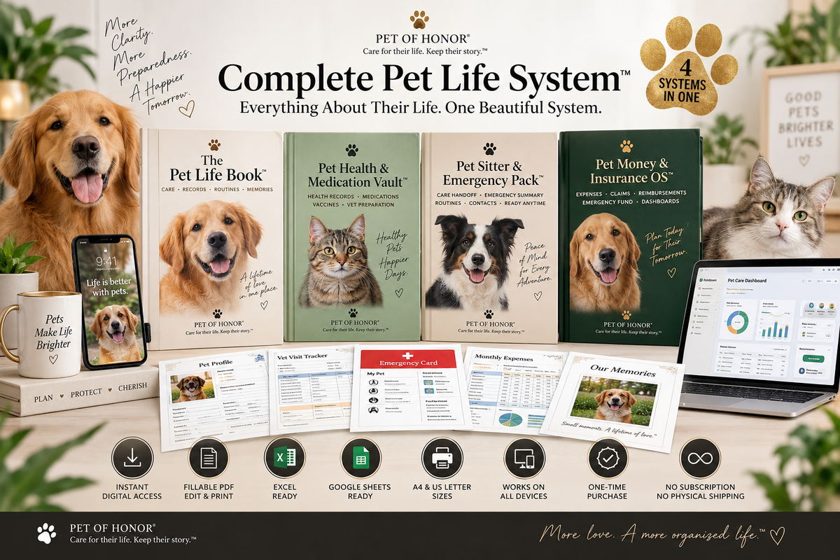 Complete Pet Life System four systems with printable and digital tools