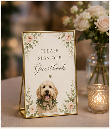 Romantic Botanical mini table or bar sign example