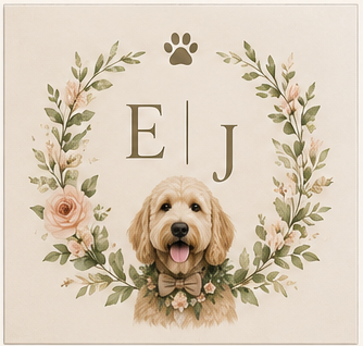 Romantic Botanical wedding crest example